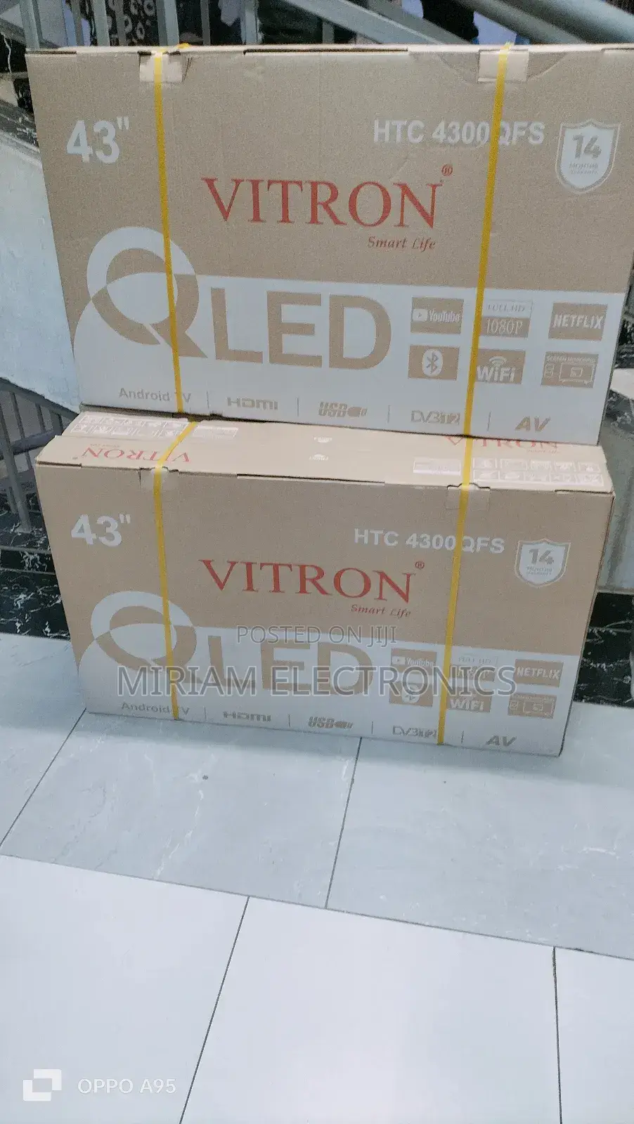 Vitron 43 Inches Qled Smart Android Tv
