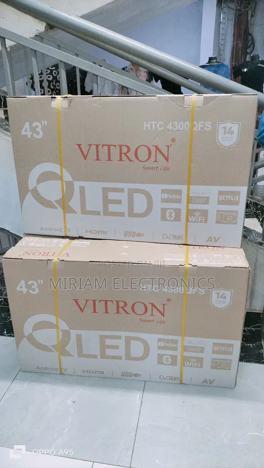 Vitron 43 Inches Qled Smart Android Tv