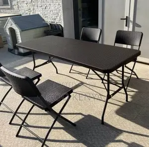 Home Table; Long Rectangular Foldable Plastic Table for Outdoor Use