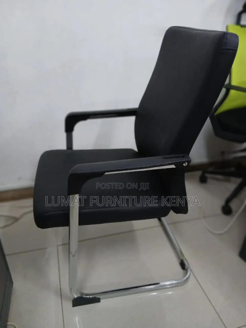 Black Modern Leather Office Conference Chair