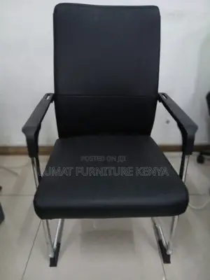 Black Modern Leather Office Conference Chair