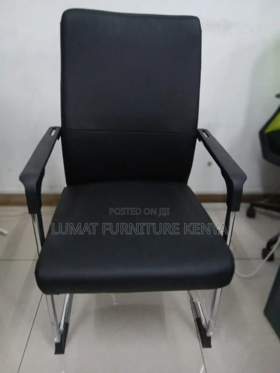 Black Modern Leather Office Conference Chair