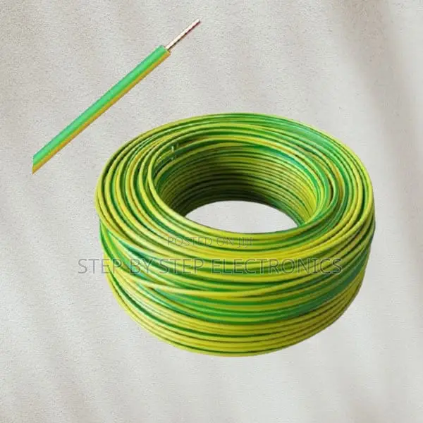 Strong 2.5mm Yellow Green PVC Insulated Single Core Electric Wire