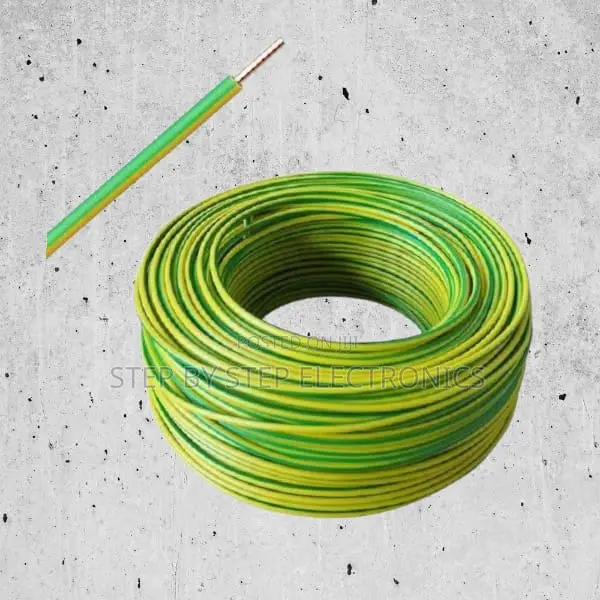 Yellow Green 2.5mm PVC Electrical Wire Heavy Duty Long Lasting