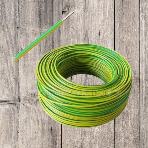 Long Life 2.5mm Yellow Green PVC Electrical Wire Solid Core Cable - main view