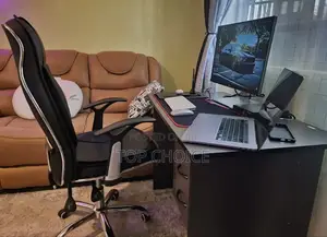 Office Table and Leather Chair