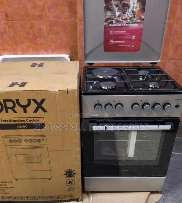 Mika Oryx Standing Cooker, 60cm X 60cm, 3 Gas Pool Jet Burners + 1 #