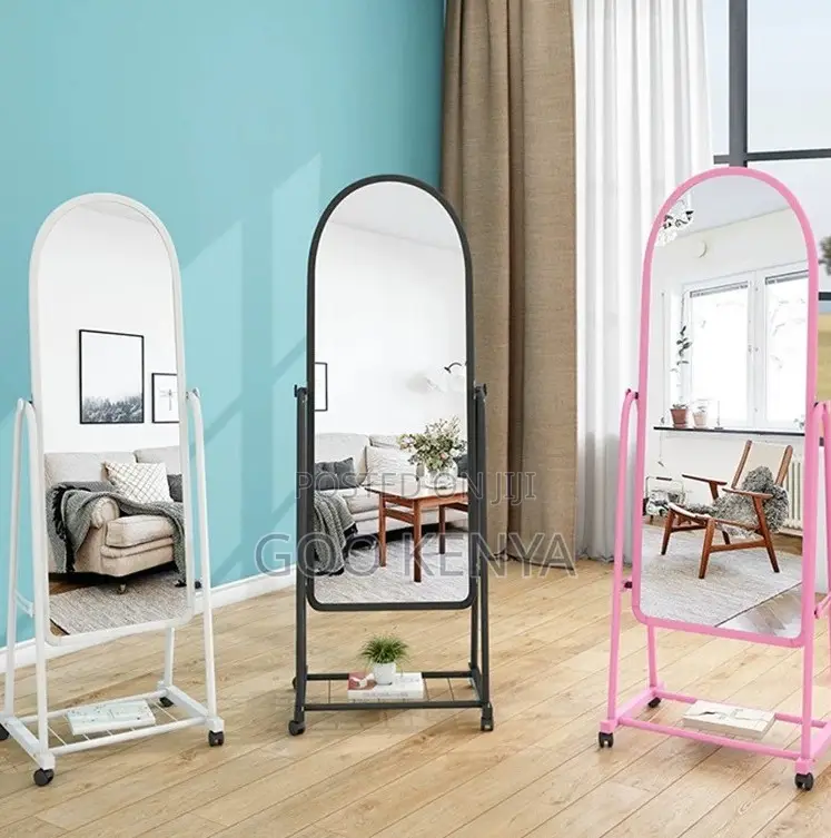 Home Mirror; Movable Dressing Mirror With Arch Design for Bedroom