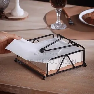 Bamboo Base Metallic Serviettes Holder Now Available