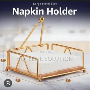 Bamboo Base Metallic Serviettes Holder Now Available