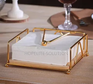 Bamboo Base Metallic Serviettes Holder Now Available