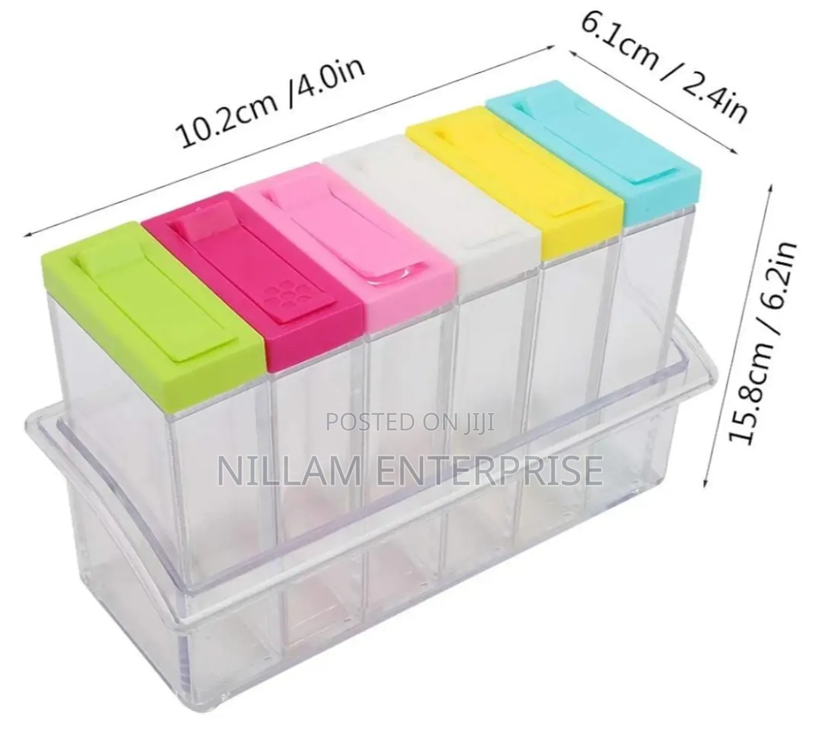 6 PCS Colourful Transparent Spice Seasoning Set*