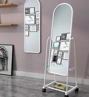 Home Mirror; Walk-in Floor Large Mirror With Storage for Bedroom