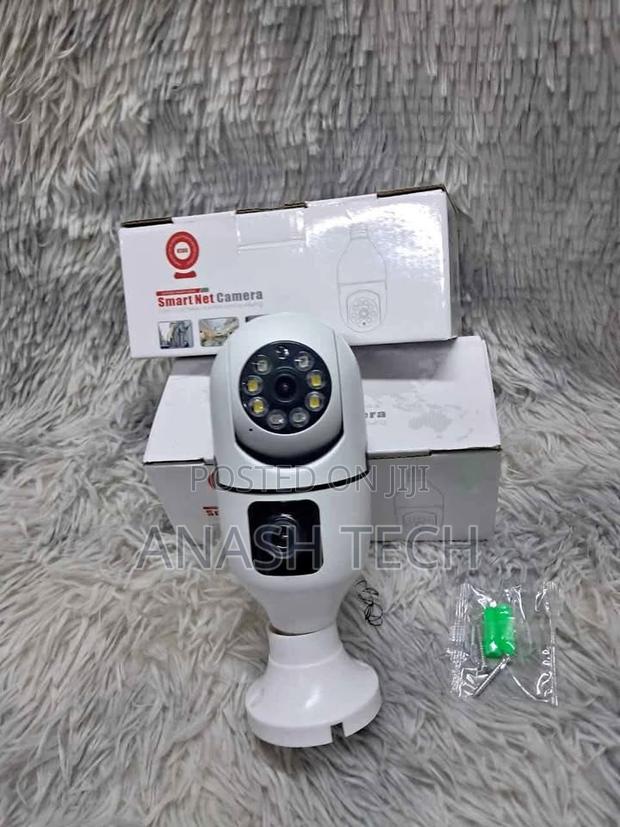 Secured New Wifi Dual Lens Bulb PTZ Camera