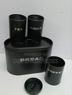 Unique and Elegant Bread Storage Bin With 3pcs Canisters