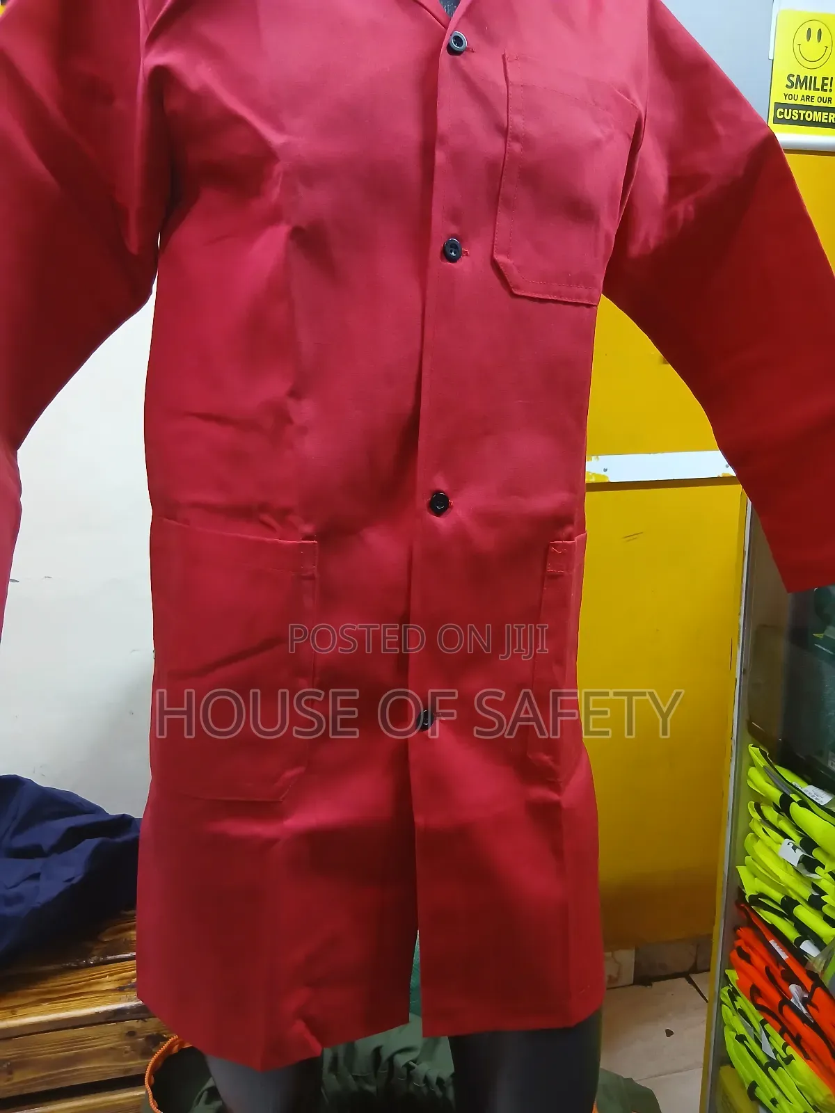 Industrial Red Dust Coats Full Length
