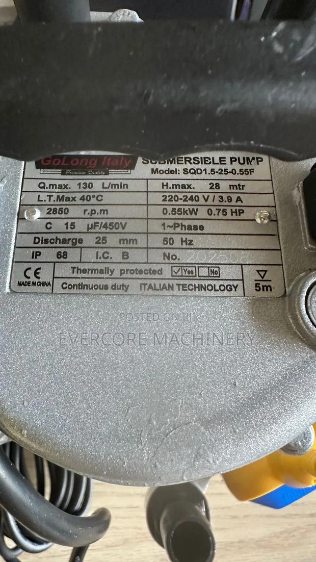 Electric Submersible Pump 0.5hp With Float Switch 22metres - thumbnail 4