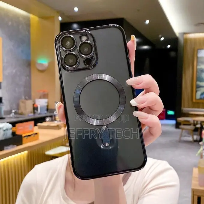 Sukii Black Luxury Electroplate Magnetic Cover for iPhone 12 Pro Max