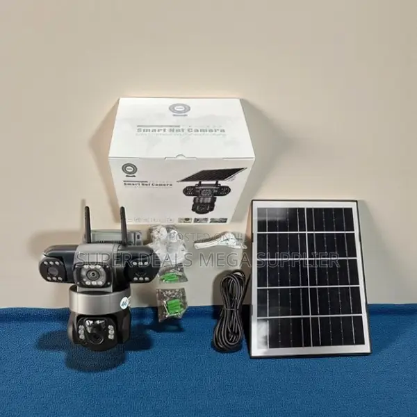 4g PTZ Triple Lens Solar CCTV Camera Ai Human Detection 1080p