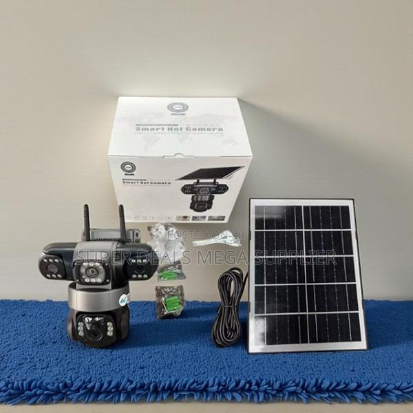 Ai Human Detection Solar CCTV 4g PTZ Rotating Triple Lens Camera