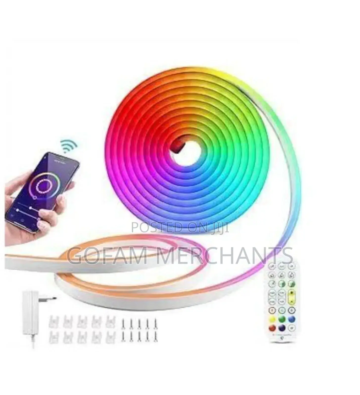 5m Neon Rope Lights Flexible Multicolor Ip67 Waterproof Led Tape Light