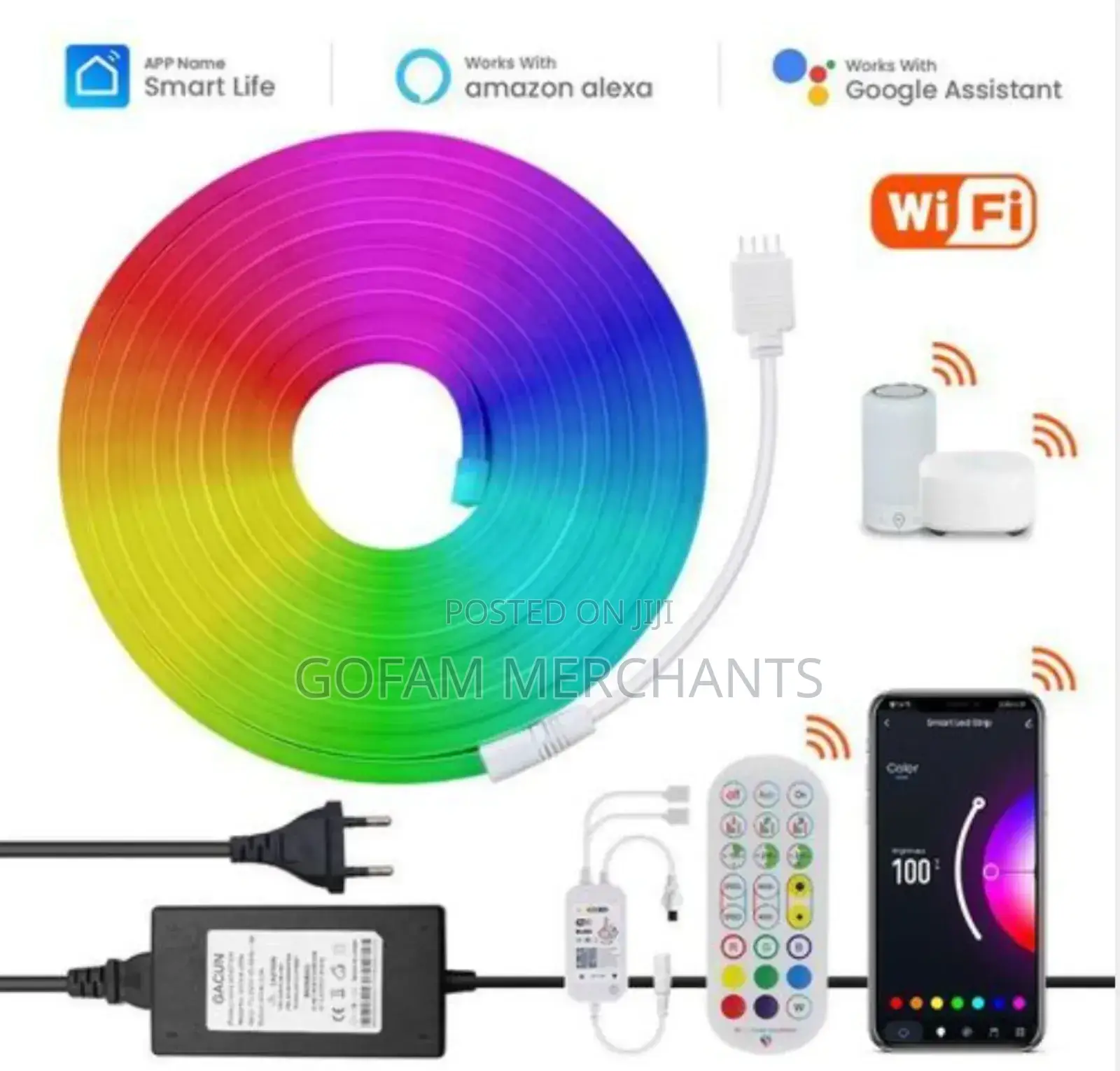 5m Neon Rope Lights Flexible Multicolor Ip67 Waterproof Led Tape Light
