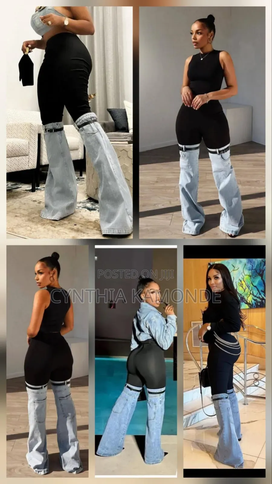 Trendy Two-Tone Denim Pant