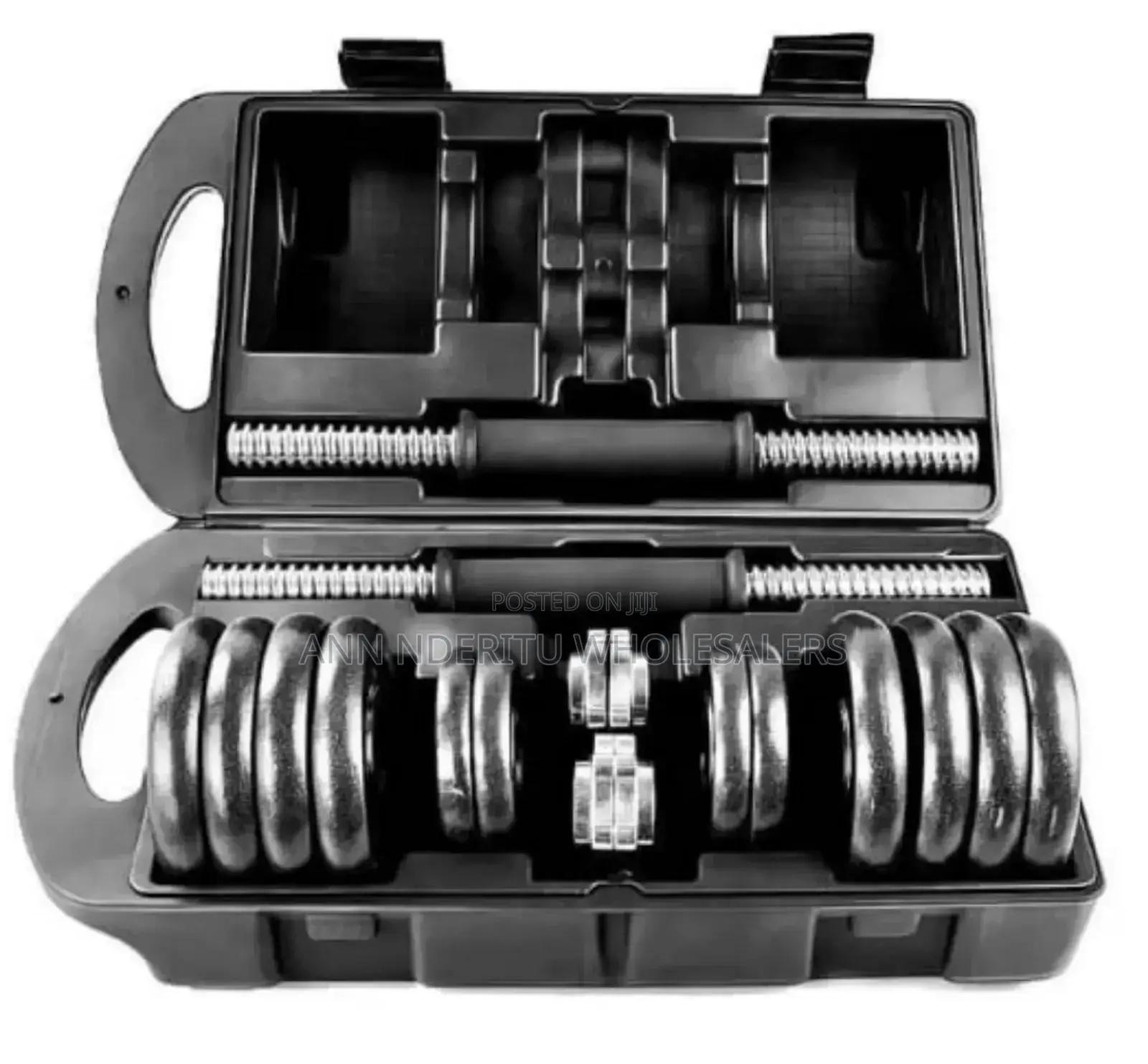6 in 1 30kg Chrome Dumbbells