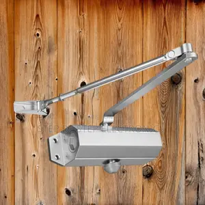 Silver Finish Aluminum Door Closer Auto Close Dual Speed Adjustment