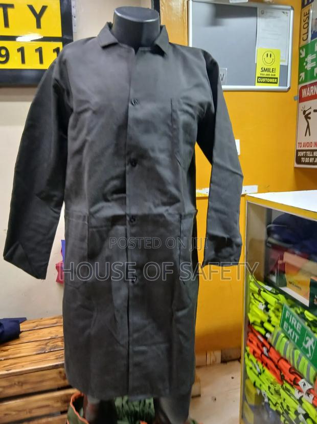 Large Size Safety Dark Gray Dustcoat - main view