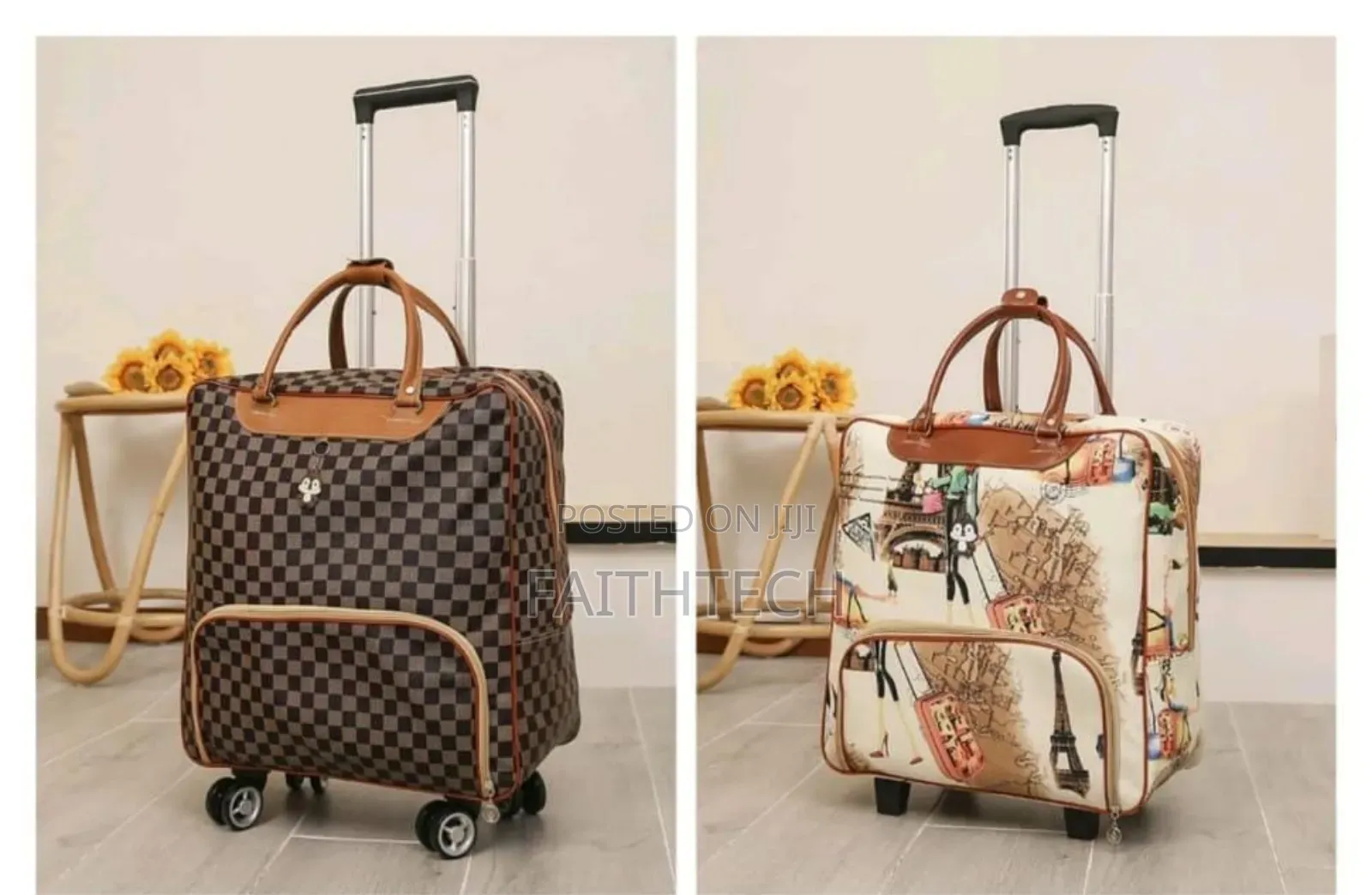 Portable Short Trip Travel Bag Universal Wheel Handheld Pu Waterproof