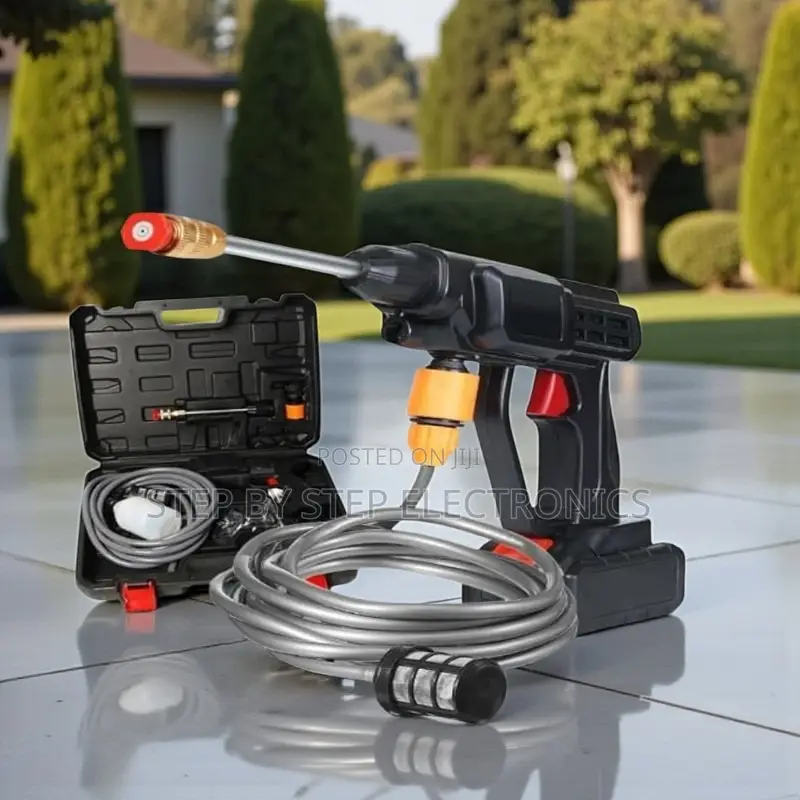 Cordless Rechargeable Car Washer Gun With Jet Spray and 5m Hose Pipe