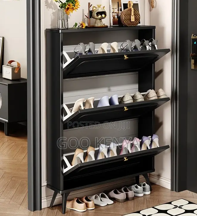 Home Rack; Flip Flop Multi-Layer Wooden Shoe Rack With Vertical Design