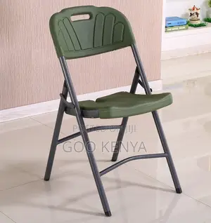 Home Chair; Durable Plastic Folding Chair With Sturdy Strong Metal Leg