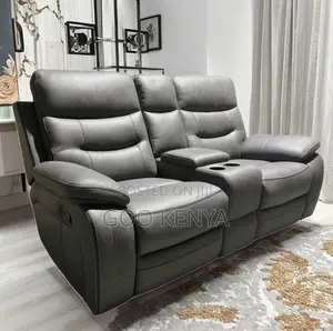 Home Sofa; 2-person Leather Home Theater Recliner Sofa With Cup Holder