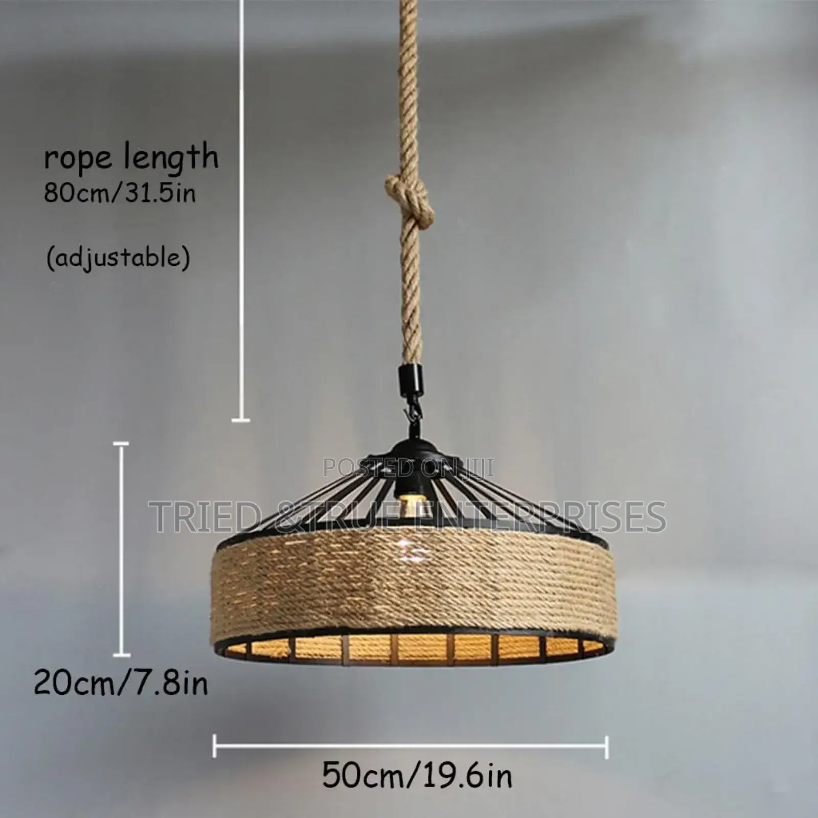 Modern Hemp Rope Pendant Chandelier Light Tx4e