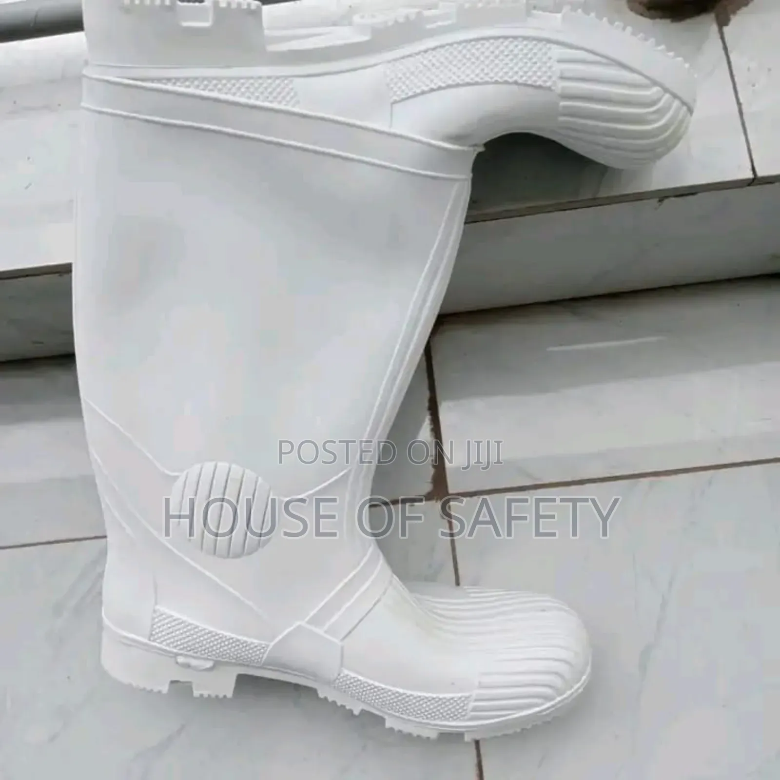 White Farming Gumboots For Men