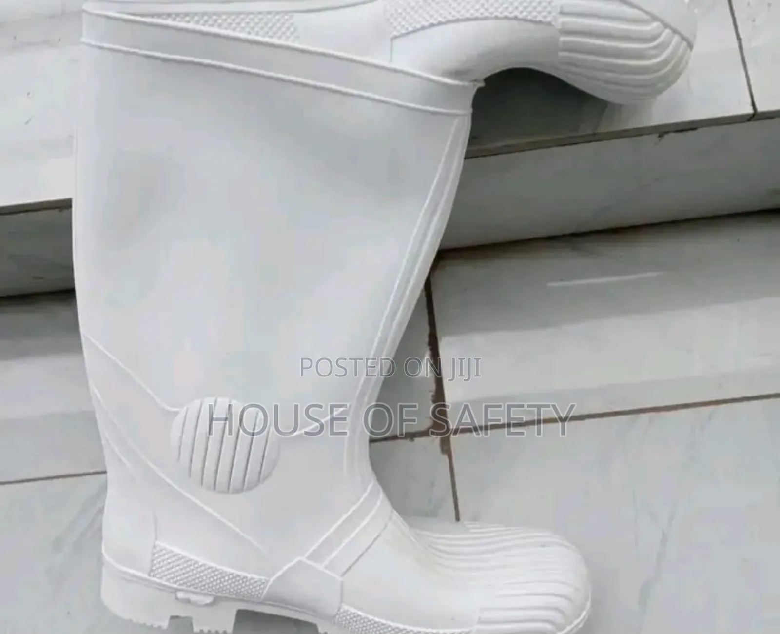 White Farming Gumboots For Men