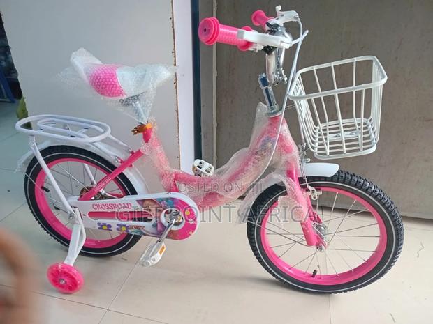 Pink Size 16" Bike For Kids With Training Wheels