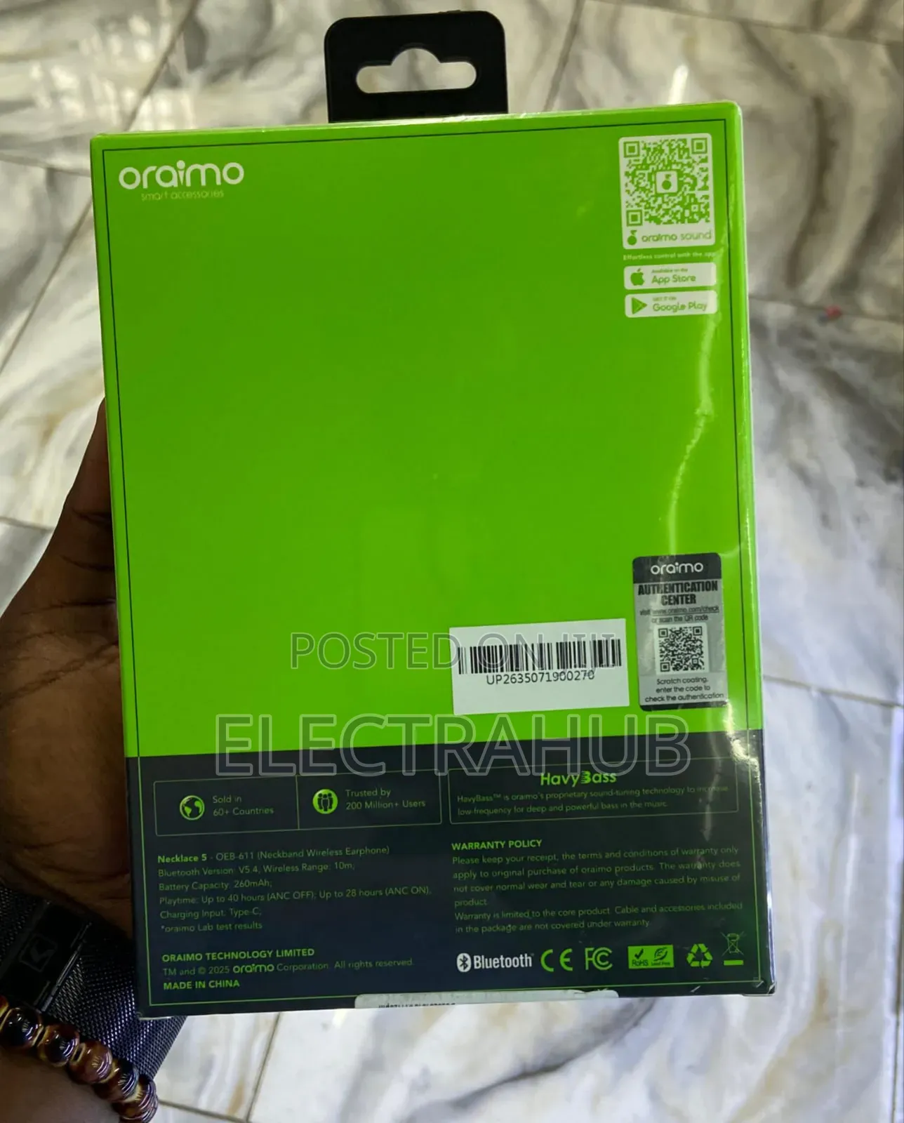 Oraimo Necklace 5 Neckband Brand New Sealed