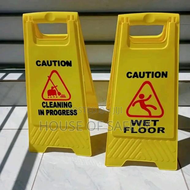 Wet Floor And Cleaning In Progress