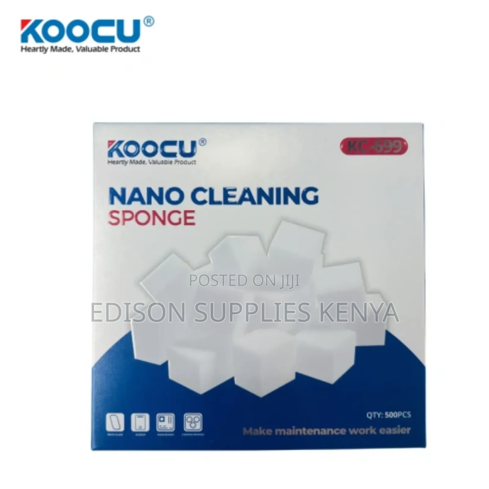 Koocu Nano Cleaning Sponge 500pcs Magic Eraser Melamine Foam Wiping