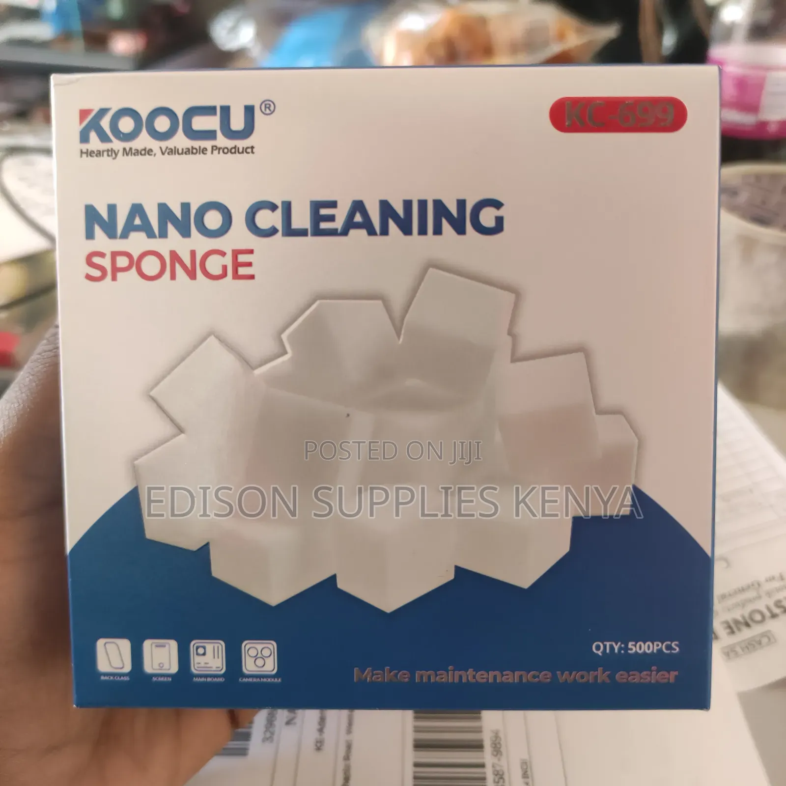 Koocu Nano Cleaning Sponge 500pcs Magic Eraser Melamine Foam Wiping
