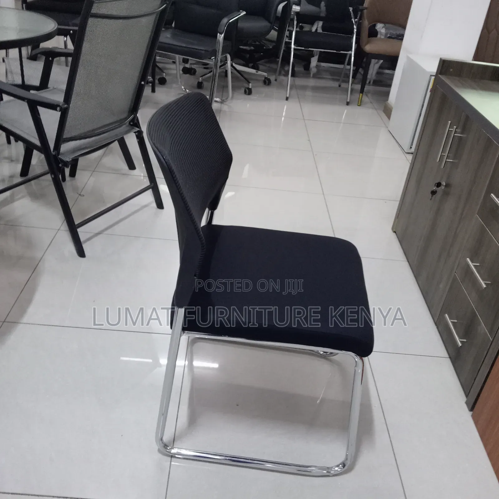 Chrome Frame Mesh Chair