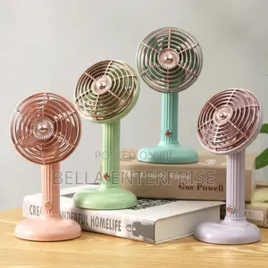 Small Retro Handheld Desktop Rotatable Fan