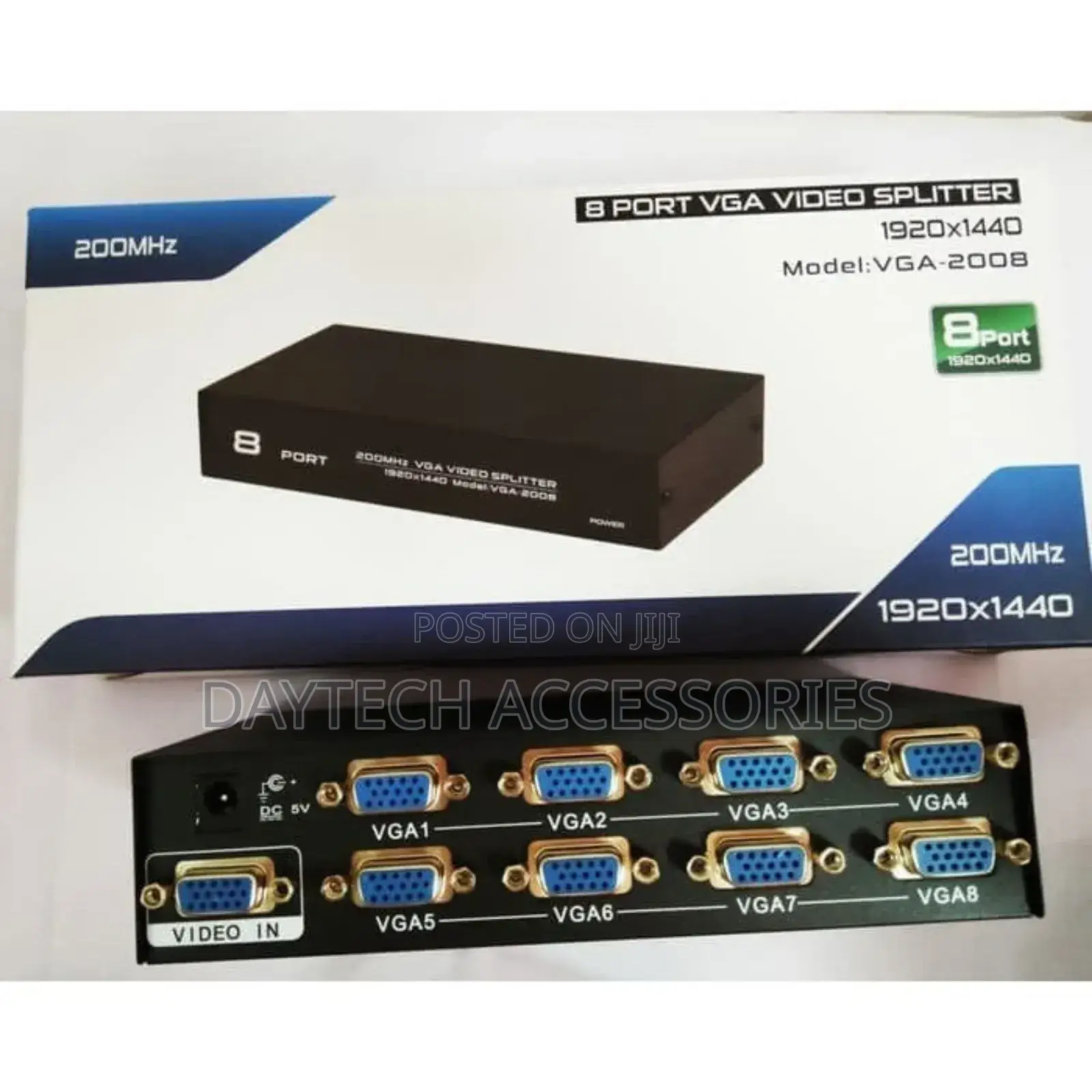 Generic 8 Port Vga Splitter 1 in 8 Out.