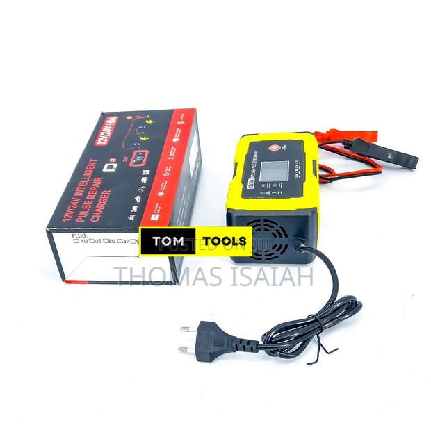 12v 24v Automatic Intelligent Battery Pulse Repair Trickle Charger - thumbnail 2