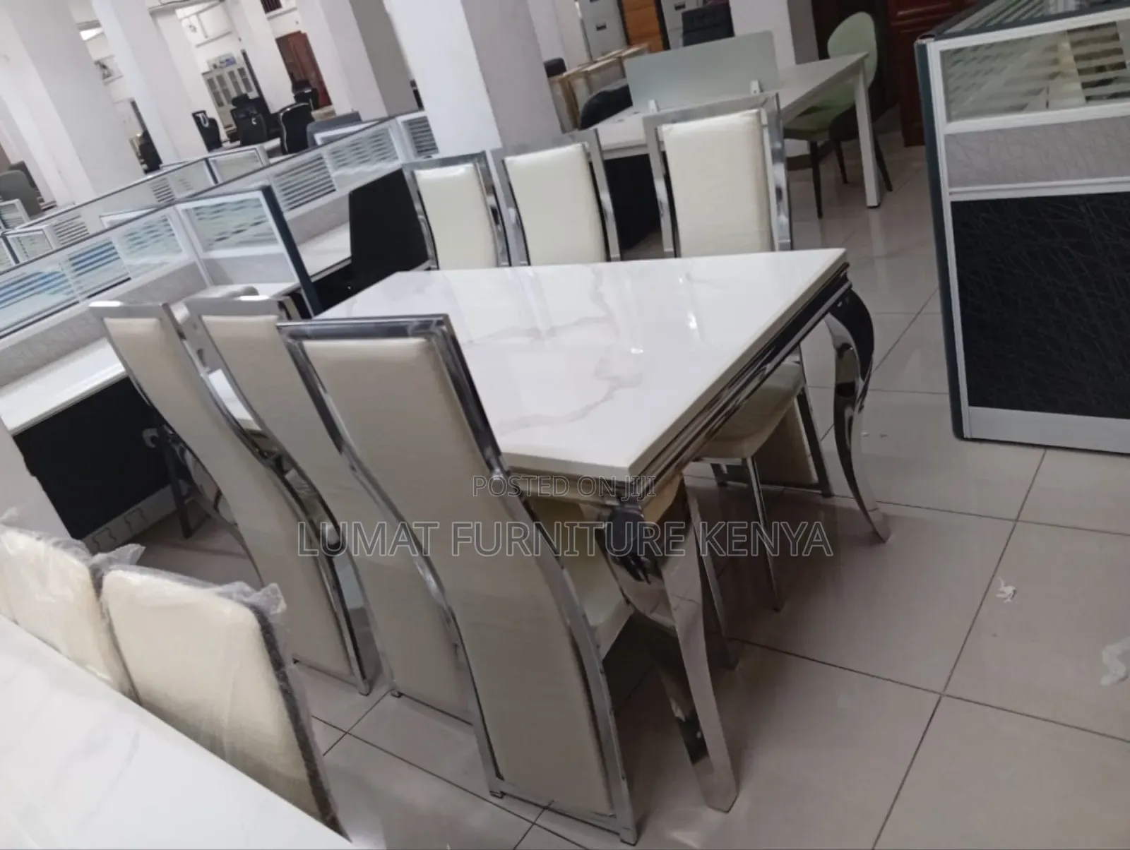 Elegant White Dining Table