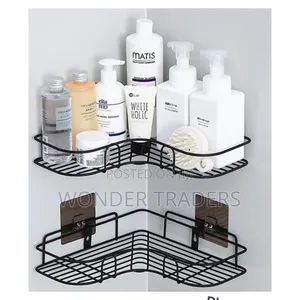 Bathroom Shower Caddy - Shelf Adhesive Metal Wall Mounted Storage