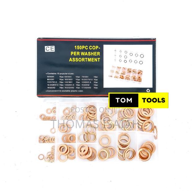 150pcs Copper Washer Assortment Kit - thumbnail 3